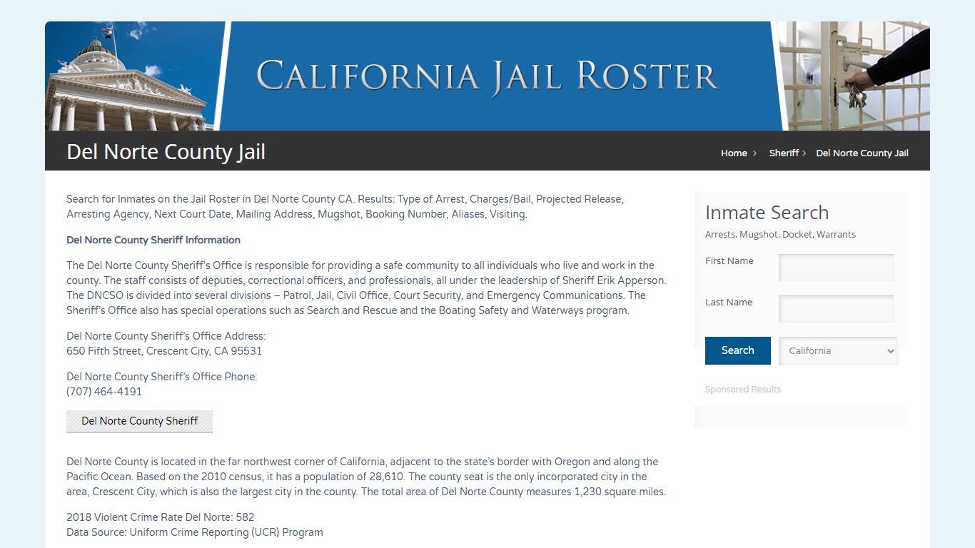 Del Norte County Jail | Jail Roster Search